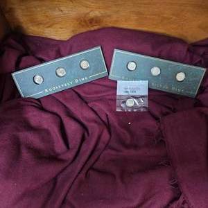lot 44 image: 7 Roosevelt Dimes, 5 are Silver