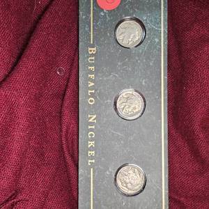 lot 50 image: 1930,1934,1935 Buffalo Nickels Set