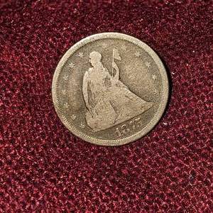 lot 85 image: 1875 Seated Liberty 20c Piece Fine
