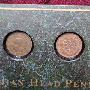 lot 73 image: 4-Indian Head Pennies