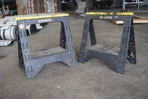 lot 36 image: Collapsible Poly Sawhorses (2ct)