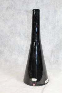 lot -A-59 image: Orrefors Sweden Black Glass Vase by Ingegerd Rman.