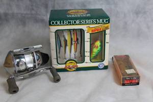 lot 69Y image: Rapala Collector Series Mug with Lures and Fishing Reel Set
