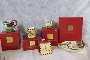 lot 116 image: Lenox Winter Greetings Collection 16-Piece Set with Mugs, Creamers, and Plate