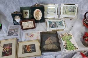 lot 120 image: Collection of 14 Vintage Framed and Unframed Art Prints