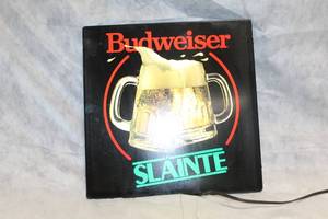 lot 131 image: Vintage Budweiser Slante Light-Up Sign