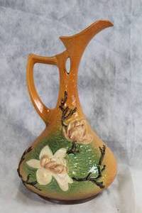 lot 139 image: Vintage Ceramic Pitcher with Floral Embossing