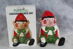 lot 160 image: Pinocchio Ceramic Cookie Jar with Original Box