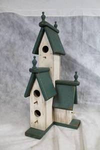 lot 167Y image: Tall Wooden Birdhouse with Dual Nesting Compartment