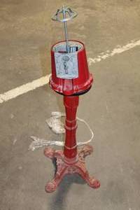 lot 183 image: Antique Cast Iron Street Post Coin Operated Gum Ball Machine