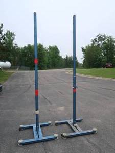 lot 5 image: 2 AMERICAN AMFF BADMINTON  NET POSTS