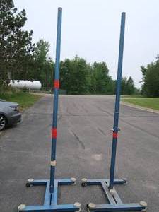 lot 22 image: 2 AMERICAN AMFF BADMINTON  NET POSTS