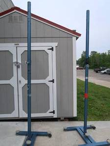lot 16 image: 2 AMERICAN AMFF BADMINTON  NET POSTS