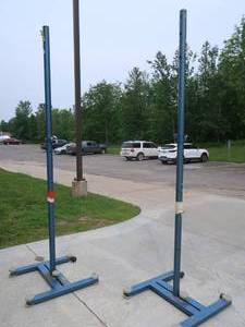lot 18 image: 2 AMERICAN AMFF BADMINTON  NET POSTS