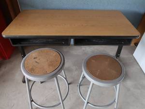 lot 57 image: TABLES  STOOLS