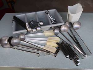 lot 87 image: HUGE LOT OF COMMERCIAL LADLES PLUS