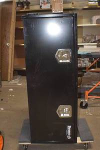 lot 74 image: Buyers Products 1702310 Black Steel Underbody Truck Box with T-Handle Latch, 18 x 18 x 48 Inch, Contractor Toolbox With Durable Lock, Job Tool Chest For Storage And Organization
