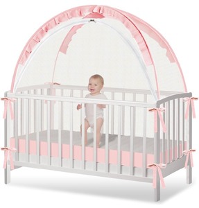lot 108 image: Mengersi Baby Crib Tent - Pink