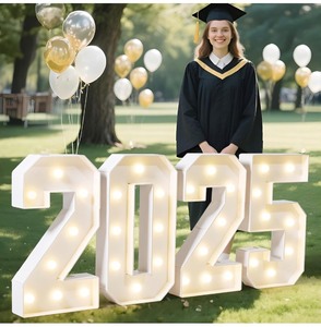 lot 141 image: 2025 Graduation Decorations 3 Marquee Light-Up Numbers