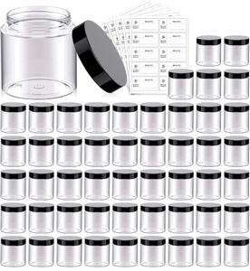 lot 7 image: 50 4oz Plastic Clear Storage Containers