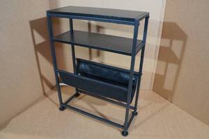 lot 115 image: Narrow End Table - 6.6x15.75x21.7 - Black