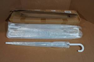 lot 160 image: 8-Pack of Clear Umbrellas for WeddingsParties
