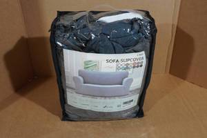 lot 174 image: Jiviner Stretch Oversized 1-Piece 4-Seater Sofa SlipCover - XL - Dark Gray