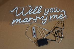 lot 175 image: Will You Marry Me Lighted Sign
