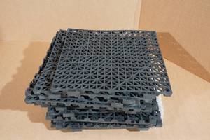 lot 180 image: 12 Black Interlocking Drainage Mat - 12x12