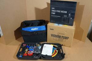 lot 188 image: Orion Motor Tech AC Vacuum Pump & Gauge Set