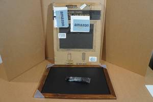 lot 202 image: Magnetic Wall Chalkboard - 18x24 - Rustic Wood Frame