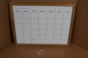 lot 204 image: Framed White Board Calendar - 18x24