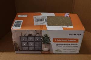 lot 12 image: Lukytower 9-Cube Drawer Organizer