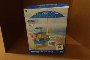 lot 24 image: Sensory Multi-Level Water Table with Umbrella