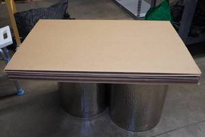lot 86 image: 5 Cardboard Tri-Fold Panels - Shipping or Presentation