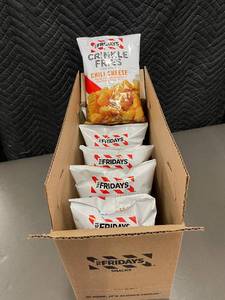 lot 4 image: NE 1 - TGI Fridays 3.5 oz Crinkle Fries Corn Snacks Chili Cheese - Case of 6