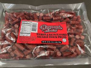 MD 3 - Wisconsin Maid Bourbon & Bacon Flavored Sausage Snack Pieces, 28 oz