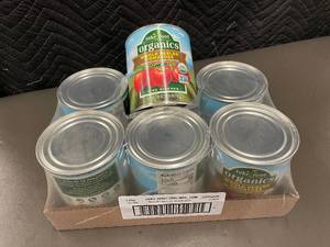 lot 10 image: WY 3 - Pack of 6 Cans of Take Root Organics Whole Peeled Tomatoes
