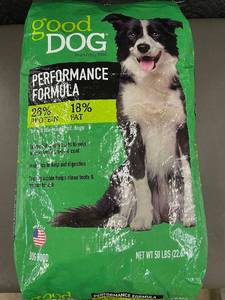 lot 43 image: PAL - 50 lb Bag of Good Dog Performance Formula Dog Food