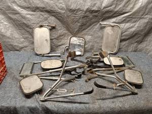lot 20 image: Collection of Vintage Automotive Side Mirrors and Brackets