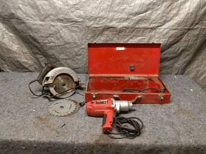 lot 53 image: Set of 3 Power Tools including Skilsaw Circular Saw and Testmark Impact Wrench