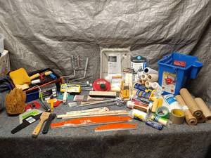 lot 57 image: Large Assortment of Painting and Decorating Tools and Supplies