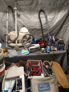 lot 62 image: Lot of Vacuum Cleaners and Attachments Including Kirby Tradition