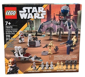 lot 007 image: BRAND NEW, SEALED IN BOX   LEGO Set # 75372  Name of LEGO Set Clone Trooper & Battle Droid Battle Pack  Year 2024