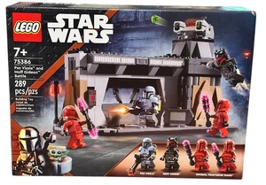 lot 008 image: BRAND NEW, SEALED IN BOX  LEGO Set # 75386  Name of LEGO Set Paz Vizsla and Moff Gideon Battle  Year 2024
