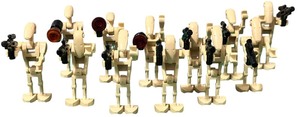 lot 195 image: Lego Star Wars Battle Droids MINIFIGURE Army with Weapons - Qty 12