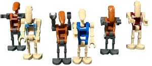 lot 189 image: Battle Droid MINIFIGURE Bundle - Security, Pilot, Commander - Qty 6