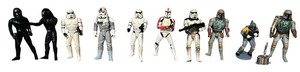 lot 211 image: Vintage Star Wars Action Figures  - Imperial Stormtroopers  Clone Troopers  Boba Fett - Qty 10