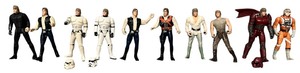 lot 212 image: Vintage Star Wars Action Figures Luke Skywalker  Han Solo - Qty 10