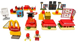 lot 083 image: McDonalds Happy Meal Toys - MINI TOYS - Qty 20  Year 2025  Vintage LEGO McDonalds Chef MINIFIGURE  Torso Year 1999